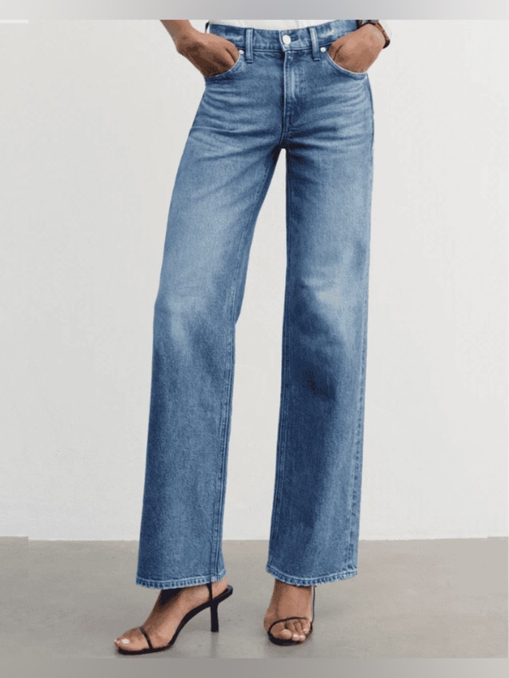 AYR The Secret Sauce Classic Wide-Leg Women's Jeans Denim Blue 27S Short